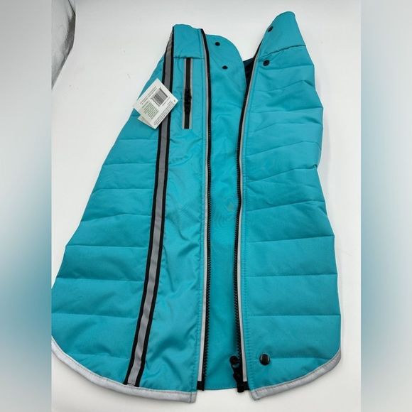 NWT!! Furhaven Dog Coat Water-Repellent Pro-Fit Active Jacket, Aquamarine, Large - Picture 7 of 14